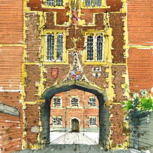 Jesus, Cambridge, greetings card by Paul Laugier